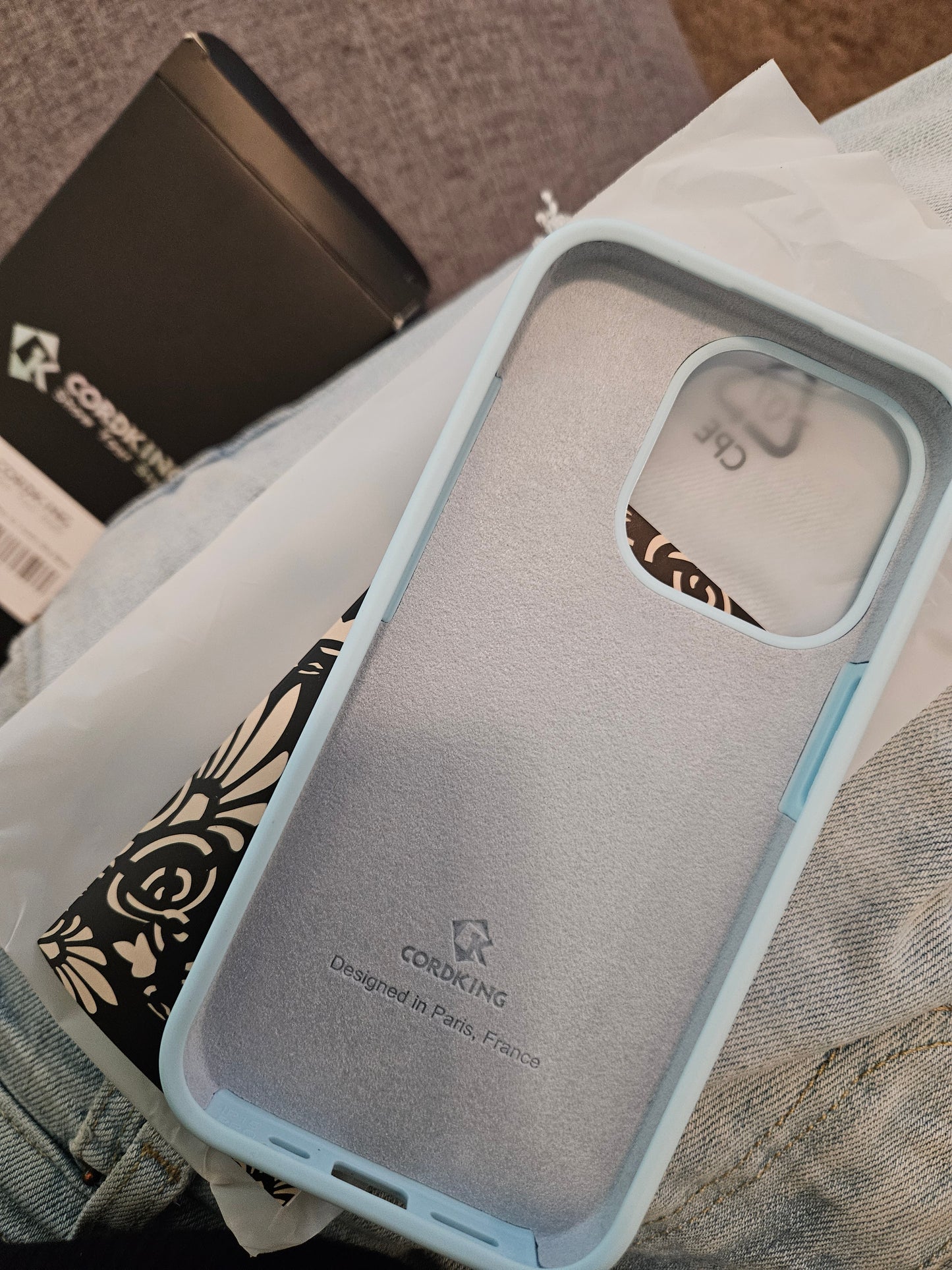 Sky blue iphone 15 pro phone case