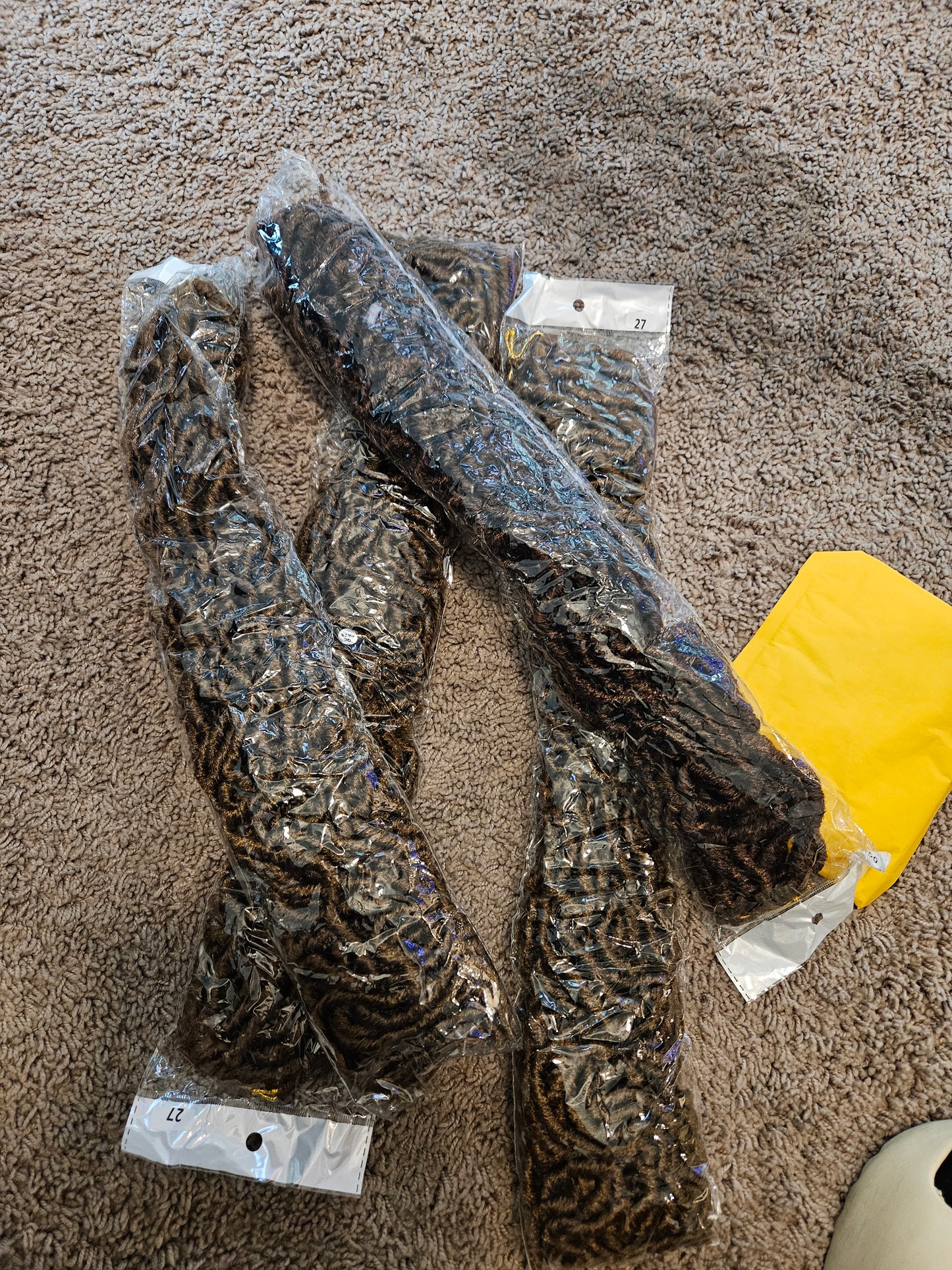 Dark brown soft locs extension