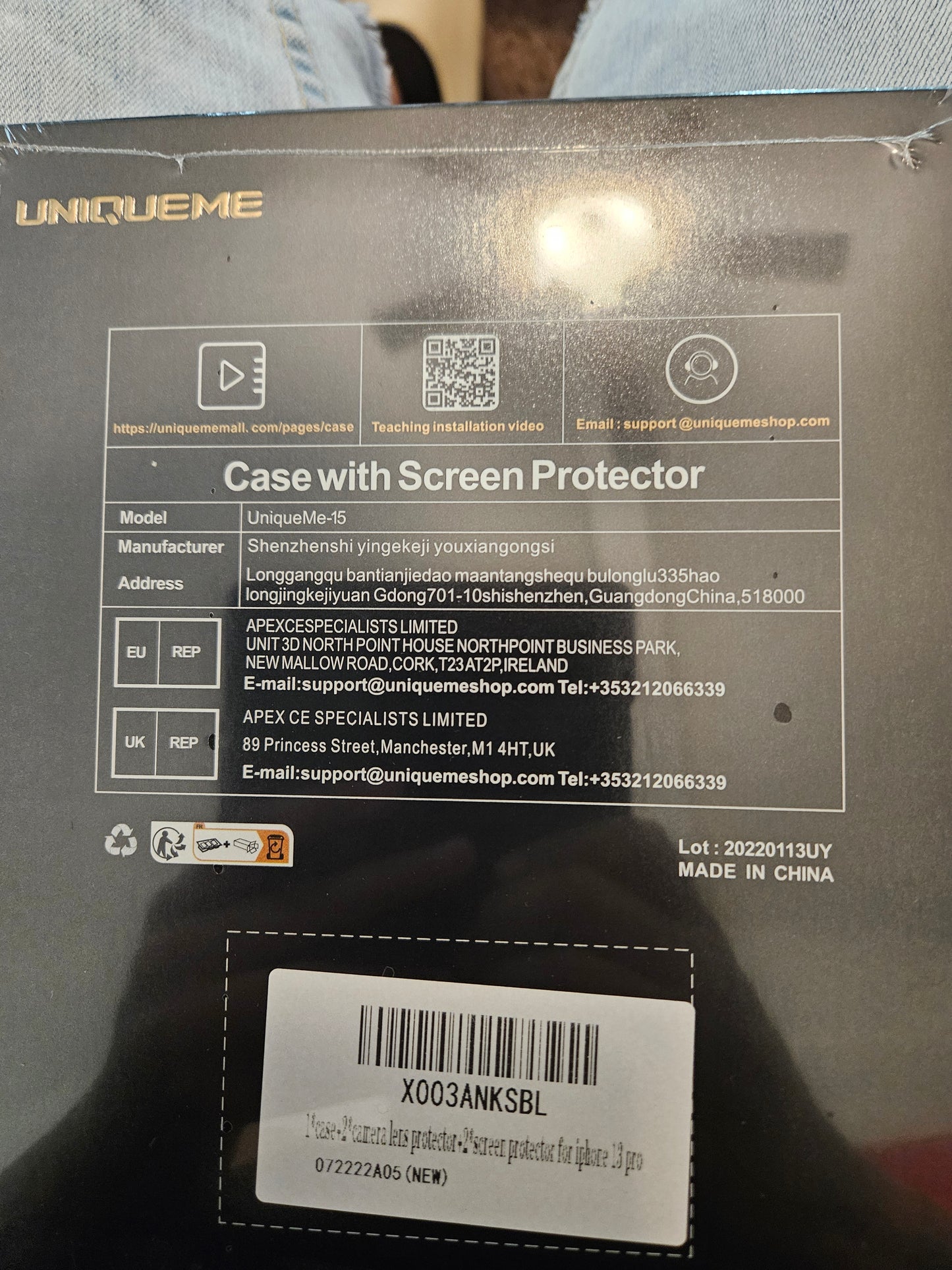 Screen protector kit with case iphone 13 pro