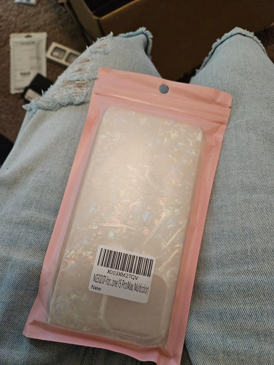 Sparkling clear iphone 15 pro max case